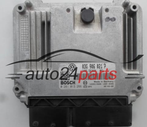 VW VOLKSWAGEN TOURAN 1.9 TDI 03G906021P, 03G 906 021 P, BOSCH 0 281 013 266, 0281013266, DIESEL EDC16U34 9021, 1039S15600