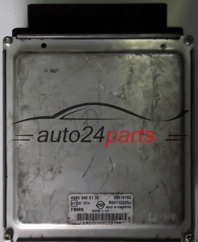 ECU ENGINE CONTROLLER SSANG YONG REXTON 2.7 CDI A6655400132, A665 540 01 32, 28019193 R0411C025J FBMN 