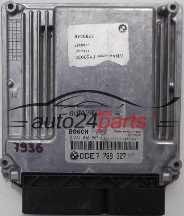 Μονάδα Ελέγχου Κινητήρα BMW E46 320 2.0 D BOSCH 0 281 010 565, 0281010565, DDE7 789 327, DDE7789327, 7789327