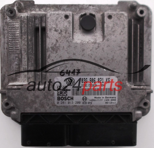 KOMPUTER STEROWNIK SILNIKA VW VOLKSWAGEN GOLF 1.9 TDI BOSCH 0 281 013 200, 0281013200, 03G 906 021 KG, 03G906021KG, 1039S17177, DIESEL EDC16U34 - 3458