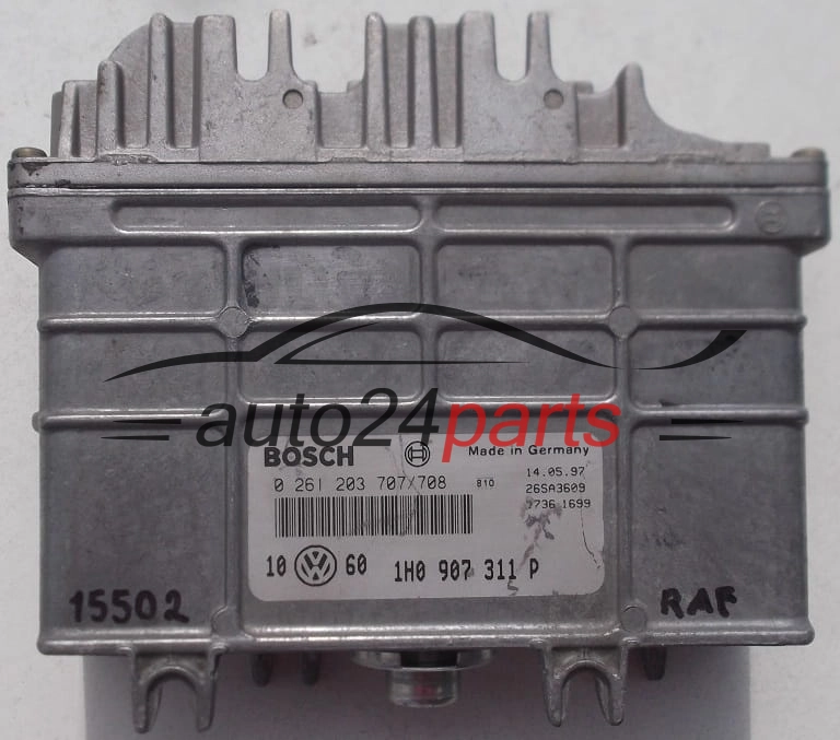 KOMPUTER STEROWNIK SILNIKA VW VOLKSWAGEN GOLF PASSAT BOSCH 0 261 203 707/708, 0261203707, 0261203708, 1H0 907 311 P, 1H0907311P