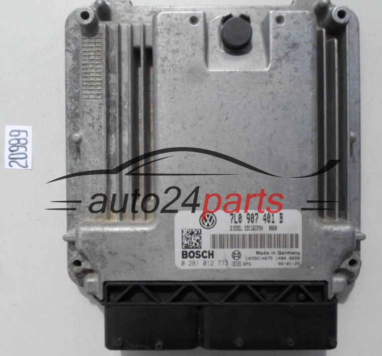 KOMPUTER STEROWNIK SILNIKA VW VOLKSWAGEN TOUAREG 3.0 TDI BOSCH 0 281 012 773, 0281012773, 7L0 907 401 B, 7L0907401B, EDC16CP34