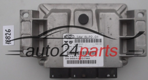 KOMPUTER STEROWNIK SILNIKA PEUGEOT 307 1.4 MAGNETI MARELLI IAW 6LP2.01, IAW6LP201, HW 16.631.044, 16631044, 9647498180, HW 16.710.064, 16710064, 9654722780 