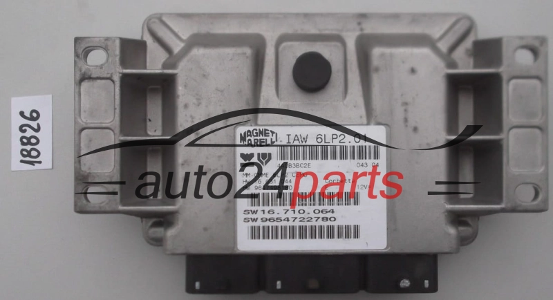 KOMPUTER STEROWNIK SILNIKA PEUGEOT 307 1.4 MAGNETI MARELLI IAW 6LP2.01, IAW6LP201, HW 16.631.044, 16631044, 9647498180, HW 16.710.064, 16710064, 9654722780 