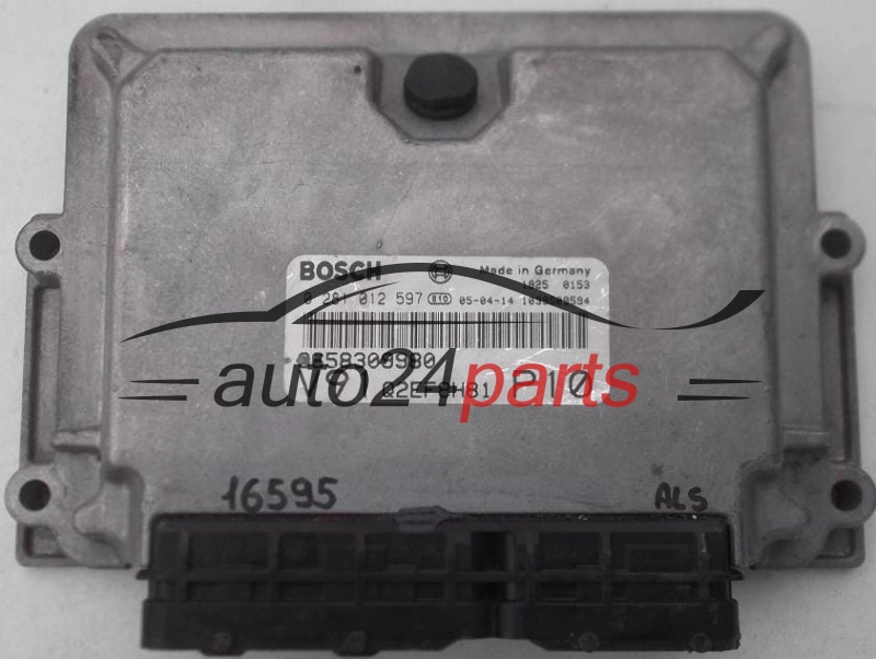 Μονάδα Ελέγχου Κινητήρα FIAT DUCATO 2.0 JTD BOSCH 0 281 012 597, 0281012597, 9658309980, 1039S09594