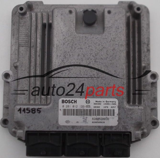 MOTORSTEUERGERÄT ECU STEUERGERAT RENAULT LAGUNA SCENIC 2.0 DCI BOSCH 0 281 012 199