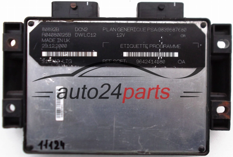 CALCULATEUR MOTEUR CITROEN PEUGEOT 1.9 LUCAS R04080025B, PSA: 9839587680, SOFT 9642414580