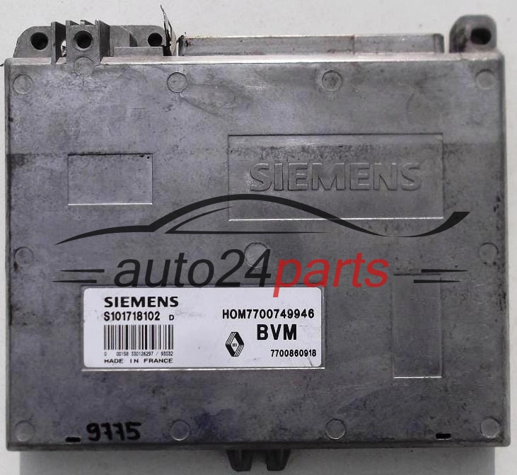 CENTRALINA DO MOTORE RENAULT CLIO 1.4, SIEMENS S101718102 D, S101718102D, HOM7700749946, 7700860918