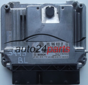 ECU CENTRALITA DE MOTOR SKODA SUPERB 2.0 TDI 03L906018CF, 03L 906 018 CF, 03L906018BR, 03L 906 018 BR, BOSCH 0281016772, 0 281 016 772, DIESEL EDC17C46 CFFB 6424, 1039S41720