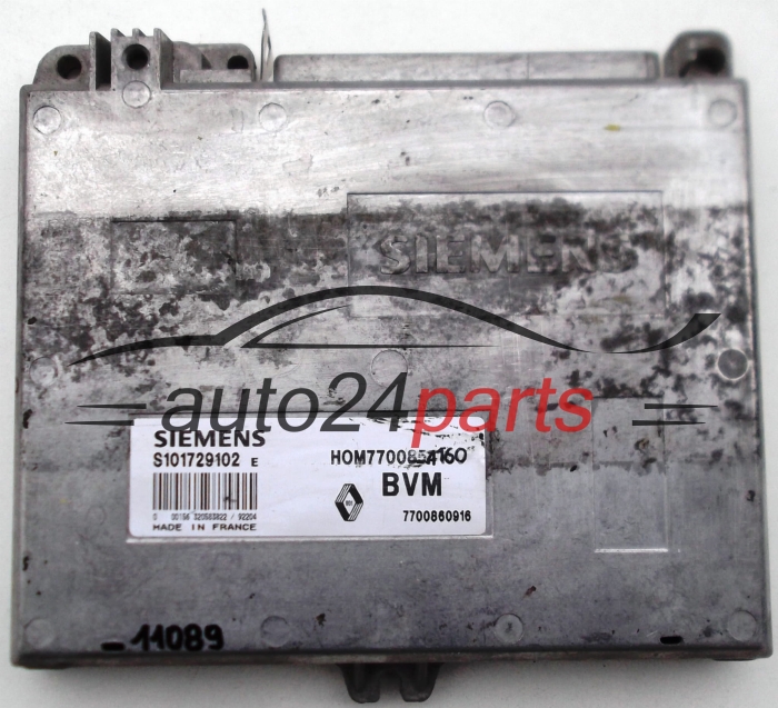 KOMPUTER STEROWNIK SILNIKA RENAULT CLIO 1.2, SIEMENS S101729102 E, S101729102E, HOM7700854160, 7700860916