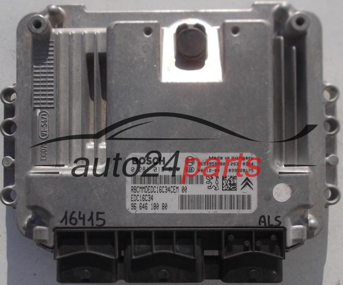 Μονάδα Ελέγχου Κινητήρα CITROEN C4 BERLINGO PEUGEOT PARTNER 1.6 HDI BOSCH 0 281 013 871, 0281013871, 96 646 180 80, 9664618080, 96 539 589 80, 9653958980