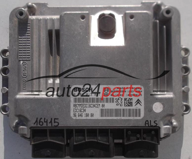 Μονάδα Ελέγχου Κινητήρα CITROEN C4 BERLINGO PEUGEOT PARTNER 1.6 HDI BOSCH 0 281 013 871, 0281013871, 96 646 180 80, 9664618080, 96 539 589 80, 9653958980