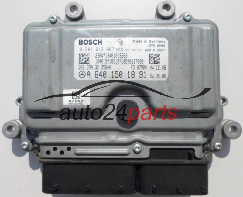 CENTRALINA DO MOTORE MERCEDES 3.2 CDI BOSCH 0 281 013 967,  A 640 150 18 91