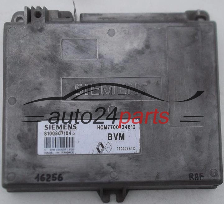 MOTORSTEUERGERÄT ECU STEUERGERAT RENAULT 25 ESPACE SIEMENS S100807104, HOM7700734613, 7700734613