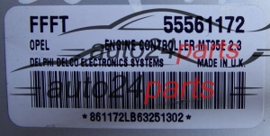 CENTRALINA MOTORE OPEL ASTRA ZAFIRA 1.6 Z16XEP DELPHI DELCO 55561172 FFFT,  MT35E 2.3