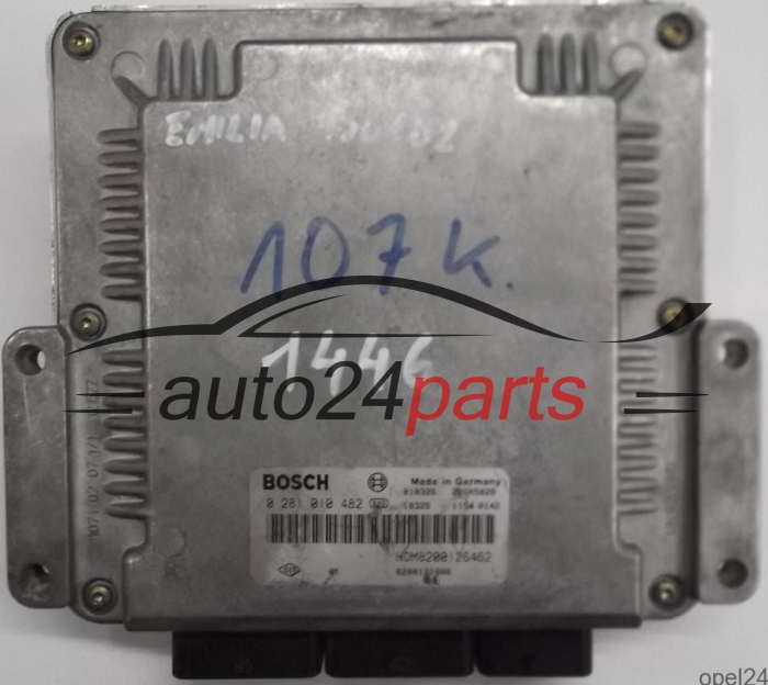 CALCULATEUR MOTEUR RENAULT LAGUNA 1.9 DCI F9Q BOSCH 0281010482, 0 281 010 482, HOM8200126462, HOM 8200126462, 8200121886, 28SA5028