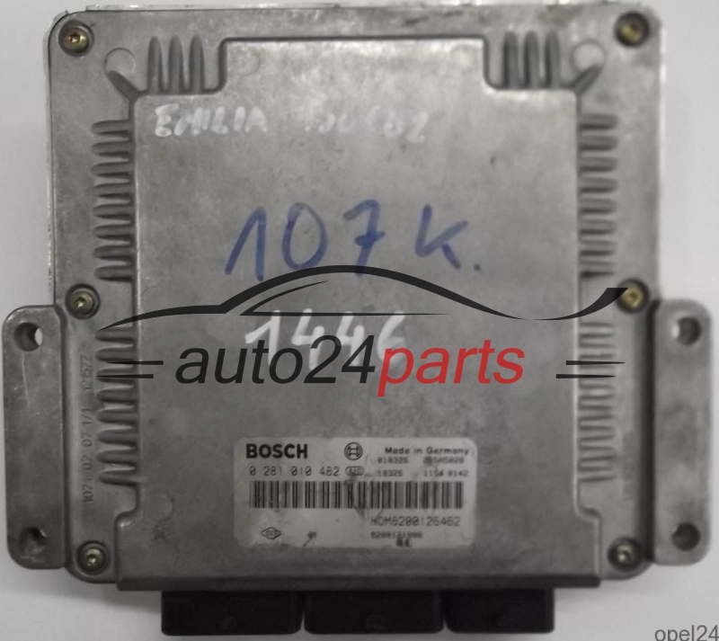 CALCULATEUR MOTEUR RENAULT LAGUNA 1.9 DCI F9Q BOSCH 0281010482, 0 281 010 482, HOM8200126462, HOM 8200126462, 8200121886, 28SA5028