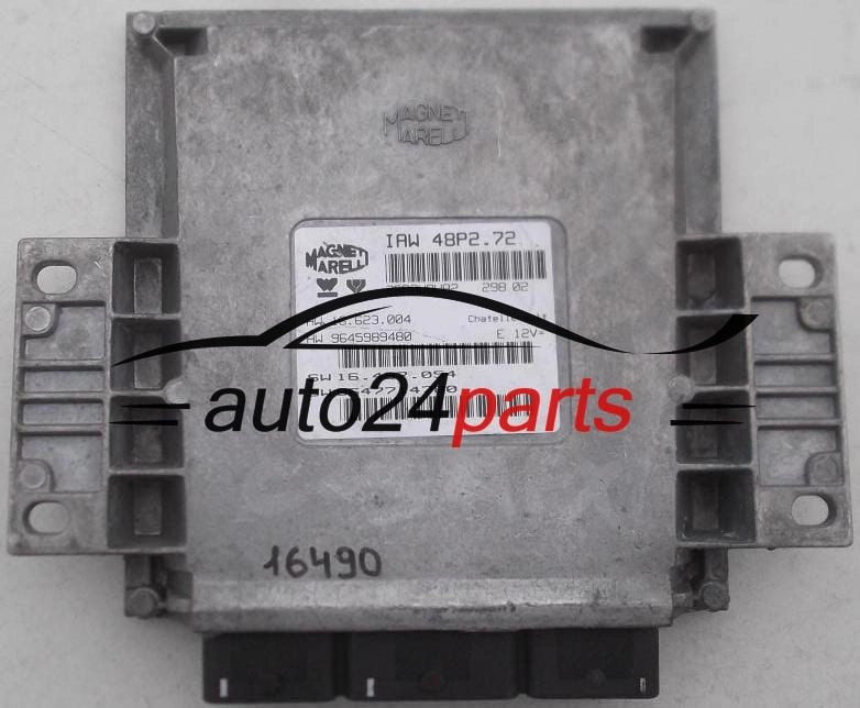 Μονάδα Ελέγχου Κινητήρα CITROEN C3 MAGNETI MARELLI IAW 48P2.72, IAW48P272, HW 16.623.004, 16623004, 9645989480, SW 16.497.054, 16497054, 9647714780