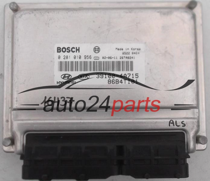 ECU CENTRALITA DE MOTOR KIA HYUNDAI 2.5 CRDI BOSCH 0 281 010 956, 0281010956, 39100-4A715, 391004A715