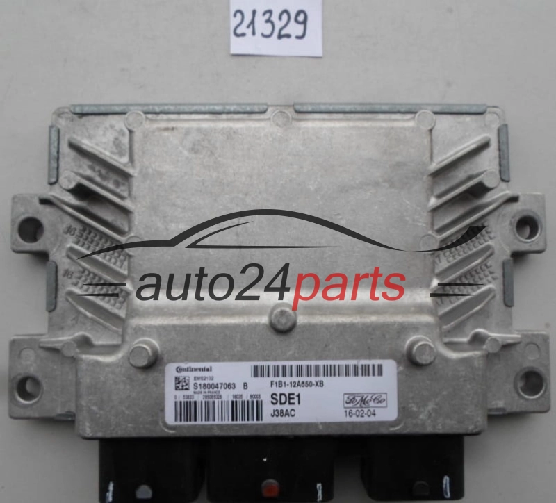 KOMPUTER STEROWNIK SILNIKA FORD 1.6 Continental S180047063 B, S180047063B, FoMoCo F1B1-12A650-XB, F1B112A650XB, SDE1, EMS2102