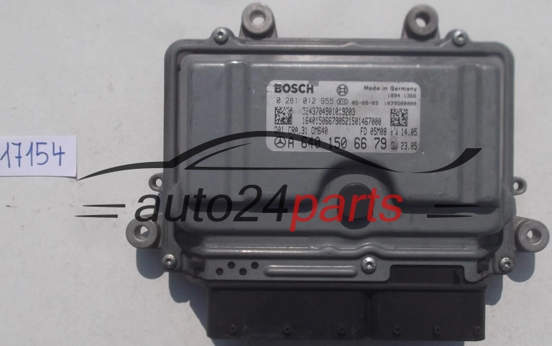 CENTRALINA DO MOTORE MERCEDES W169 A200 2.0 CDI BOSCH 0 281 012 955, 0281012955, A 640 150 66 79, A6401506679, 6401506679