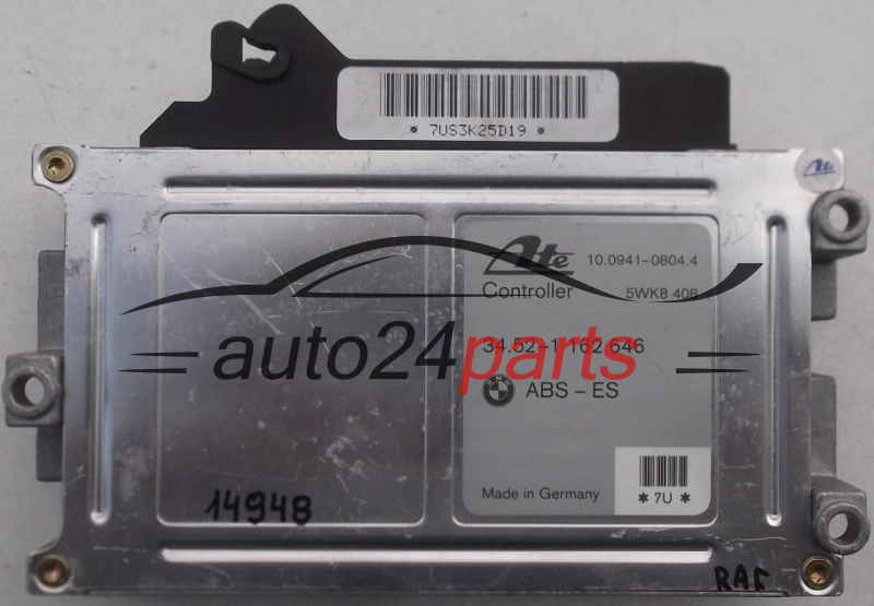 CENTRALINA ABS BMW E36 ATE Controller 5WK8 408, 5WK8408, 10.0941-0804.4, 10094108044, 3452-1 162 646, 34521162646 