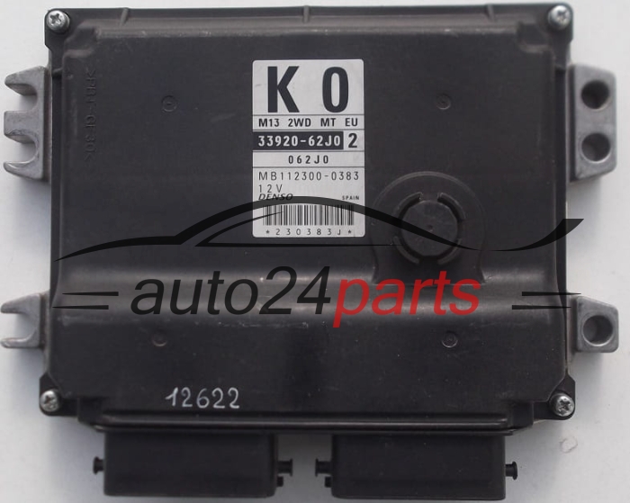 CALCULATEUR MOTEUR SUZUKI SWIFT 1.3, 33920-62J0, 3392062J0, K0, DENSO MB112300-0383, MB1123000383