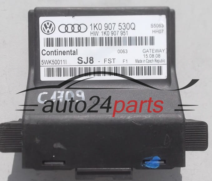 Centralina de comando do sistema Comfort GATEWAY AUDI VW SKODA SEAT 1K0907530Q 5WK50011I