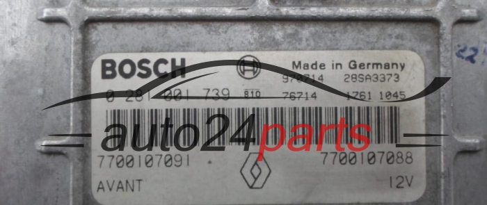 Μονάδα Ελέγχου Κινητήρα RENAULT MEGANE BOSCH 0 281 001 739, 0281001739, 7700107091