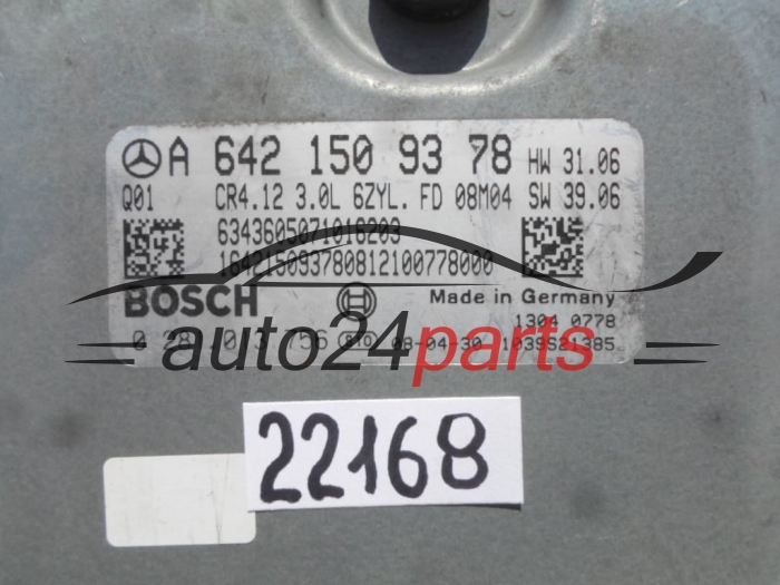 KOMPUTER STEROWNIK SILNIKA MERCEDES W164 3.0 CDI BOSCH 0 281 013 756, 0281013756, A 642 150 93 78, A6421509378, CR4.12 
