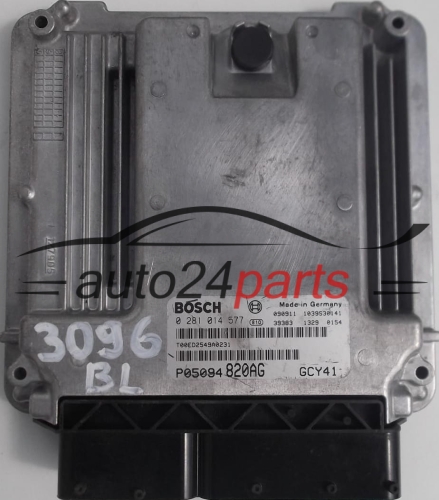 ECU ENGINE CONTROLLER DODGE JOURNEY 2.0 CDRI BOSCH 0281014577, 0 281 014 577, T00ED2549A0231, P05094820AG GCY41, P05094 820AG, 1039S30141