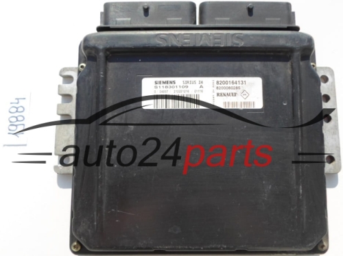 KOMPUTER STEROWNIK SILNIKA RENAULT CLIO 1.6 16V SIEMENS S118301109 A, S118301109A, 8200164131, 8200080285 