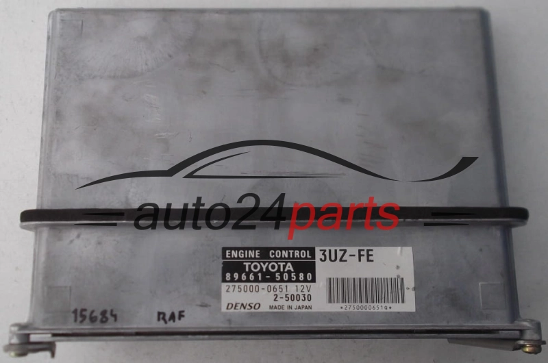 MOTORSTEUERGERÄT ECU STEUERGERAT TOYOTA LEXUS 89661-50580, 8966150580, DENSO 275000-0651, 2750000651