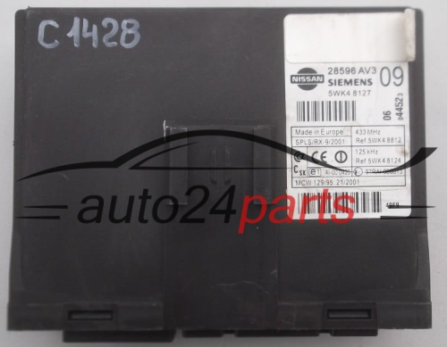 COMFORT CONTROL MODULE NISSAN PRIMERA SIEMENS 5WK4 8127,  28596 AV3 