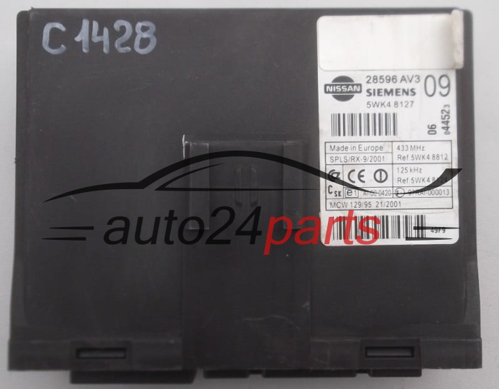 COMFORT CONTROL MODULE NISSAN PRIMERA SIEMENS 5WK4 8127,  28596 AV3 