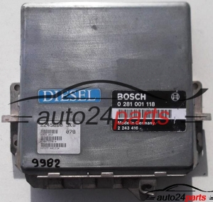CALCULATEUR MOTEUR BMW 325, BOSCH 0 281 001 118, 0281001118, 2 243 416, 2243416 