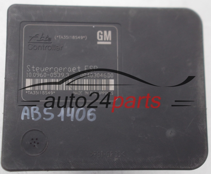ABS POMPA I STEROWNIK OPEL ASTRA H ZAFIRA B  ATE 10.0206-0206.4, 10020602064, 10.0960-0539.3, 10096005393