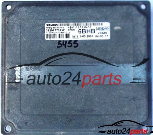 ECU CENTRALITA DE MOTOR FORD FIESTA 1.3 SIEMENS SIM210 S120977013C, S120977013 C, 4S6112A650SB, 4S61-12A650-SB 6BHB