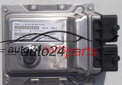 ECU ENGINE CONTROLLER FIAT PANDA 1.2 MAGNETI MARELLI 9GF.TE,  FPT 51969934, BC.0116776.B