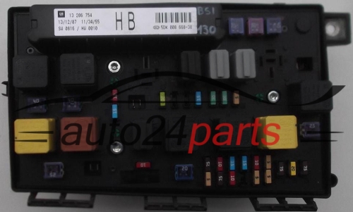 Ηλεκτρικό κιβώτιο θρυαλλίδων κουτί BSI OPEL ASTRA H ZAFIRA B GM 13 206 754 HB, 13206754 HB, HELLA 5DK 008 668-38