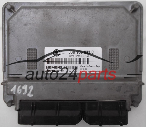 ECU CENTRALITA DE MOTOR SKODA FABIA 1.2 03D906033C, 03D 906 033 C, SIEMENS 5WP40292 02, BENZIN SIMOS 3PG 1509 