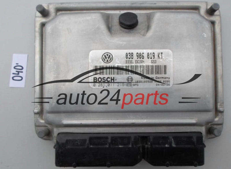 Centralita de motor Seat Ibiza Skoda Fabia 1.9 TDI 038906019KT Bosch 0281011219 Diésel EDC15P+ 5213 1039S02920