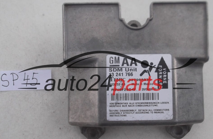 AIRBAG STEUERGERAT OPEL ZAFIRA B 13241766 AA, 13 241 766