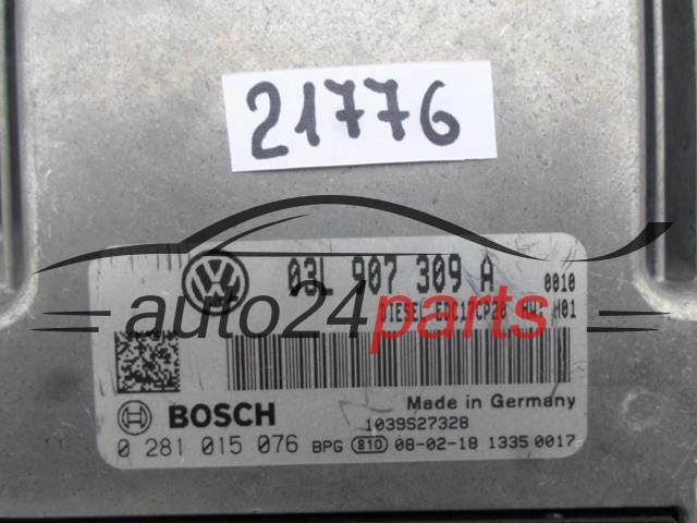 CALCULATEUR MOTEUR AUDI VW VOLKSWAGEN BOSCH 0 281 015 076, 0281015076, 03L 907 309 A, 03L907309A, EDC17CP20