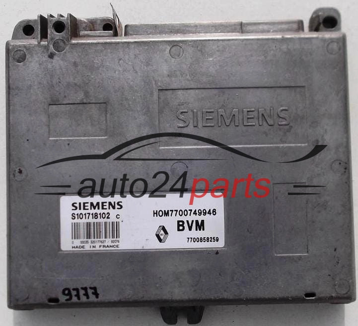 CENTRALINA MOTORE RENAULT CLIO 1.4, SIEMENS S101718102 C, S101718102C, HOM7700749946, 7700858259