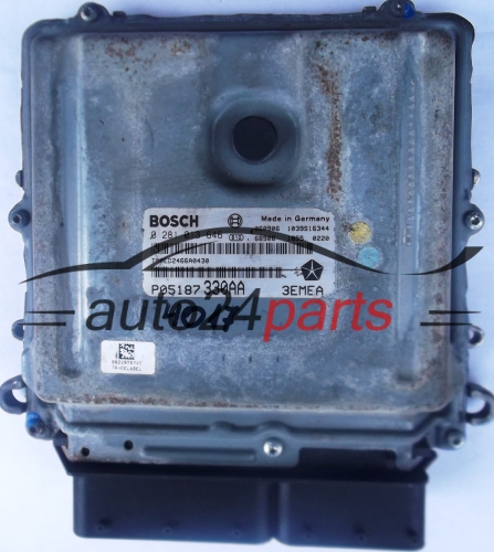 ECU CENTRALITA DE MOTOR JEEP CHRYSLER BOSCH 0281013646, 0 281 013 646, P05187330AA, P051187 330AA 3EMEA 1039S16344