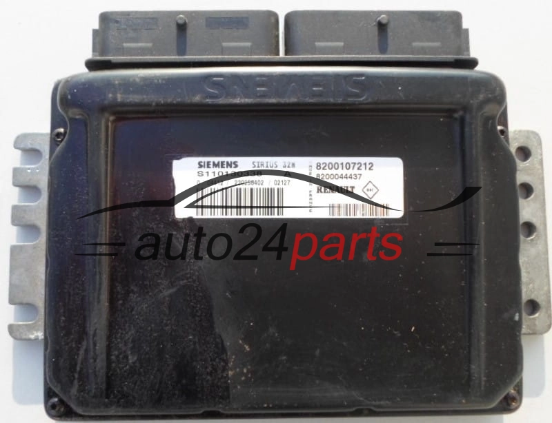 MOTORSTEUERGERÄT ECU STEUERGERÄT RENAULT 1.4 SIEMENS S110130338 A,  8200107212, 8200044437