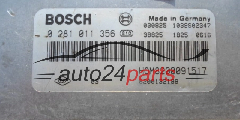 CENTRALINA MOTORE RENAULT MASTER 2.5 DCI BOSCH 0281011356, HOM 8200091517
