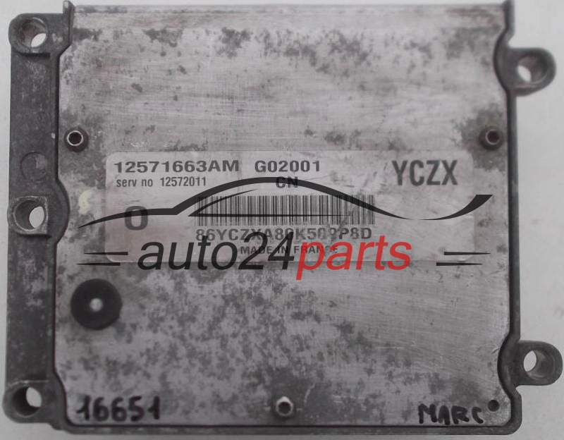 CENTRALINA DO MOTORE OPEL VECTRA SIGNUM 2.2 Z22SE 12571663AM YCZX, 12572011