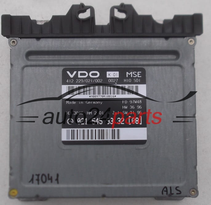 ECU CENTRALITA DE MOTOR MERCEDES W202 W210 2.0 L VDO 412 229/021/002, 412229021002, 021 545 93 32 08, 0215459332 